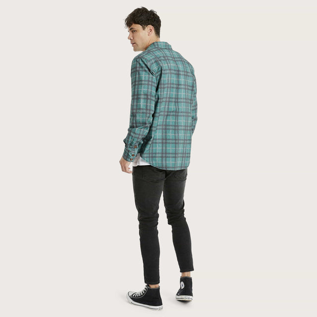 Trusted Casual Long Sleeve Shirt Silver Pine Check