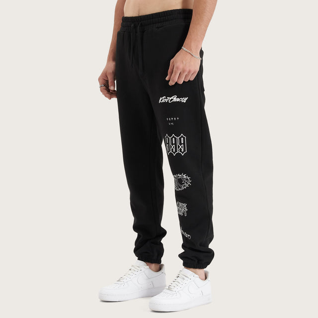 Unthought Heavy Trackpants Jet Black