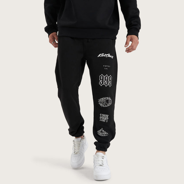 Unthought Heavy Trackpants Jet Black