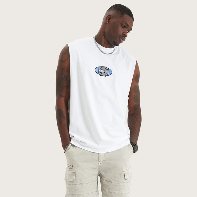 Wicked Relaxed Fit Muscle Tee Optical White