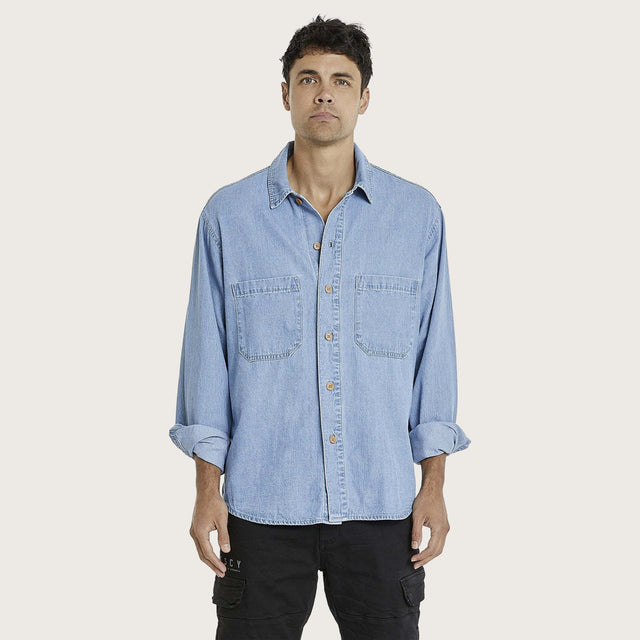 Wildfire Relaxed Overshirt Blue Sky