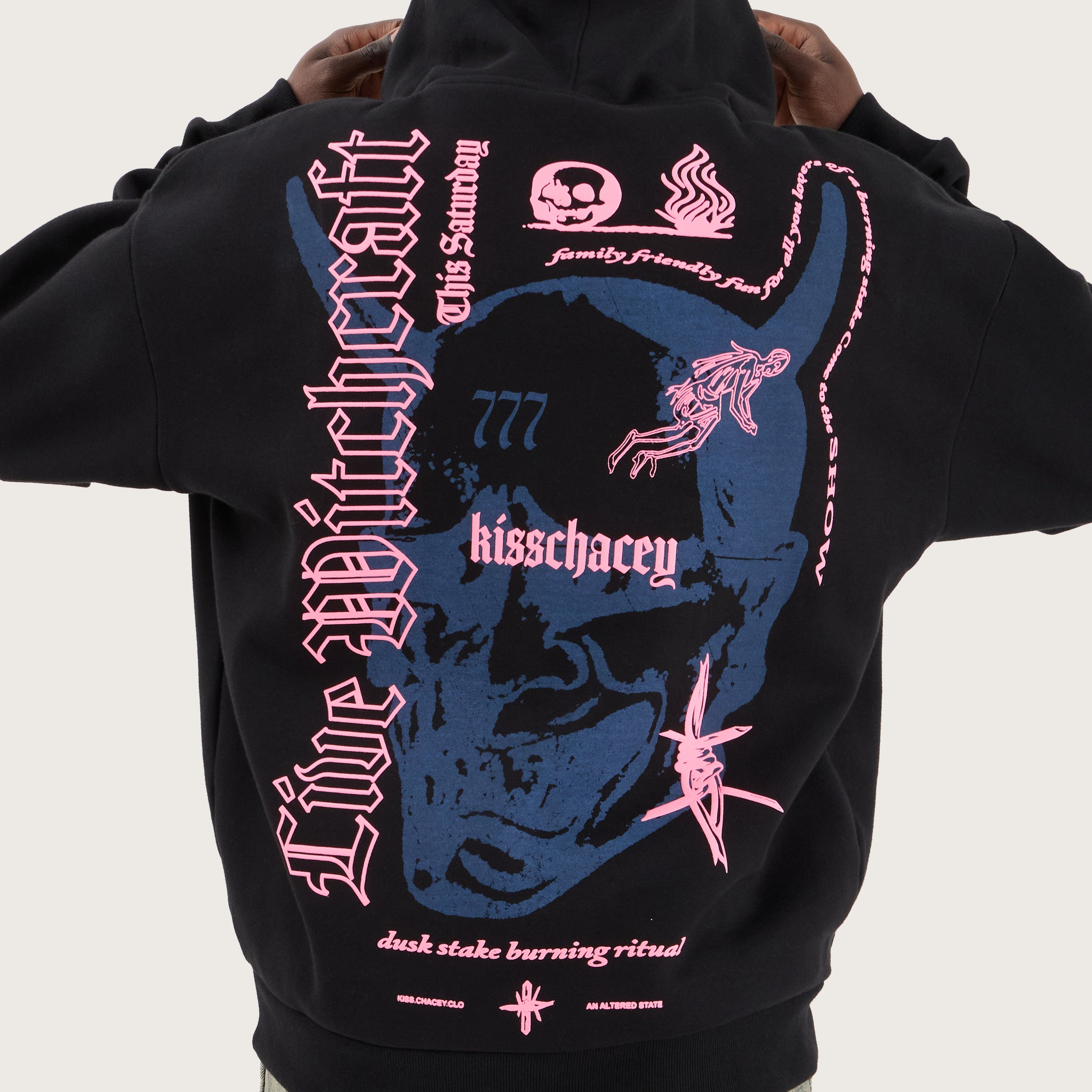 Witchcraft Heavy Oversized Hoodie in Black | Kiss Chacey