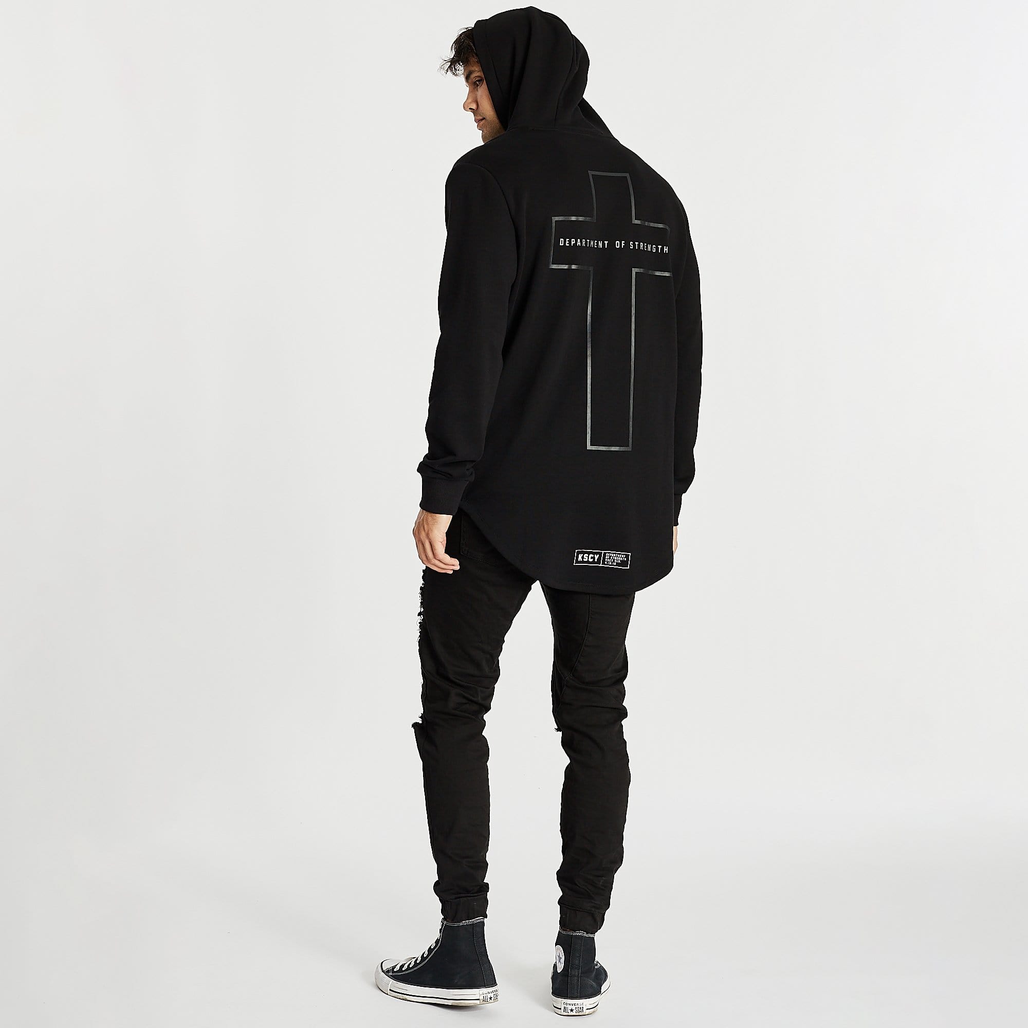 Absent Cape Back Hoodie Jet Black