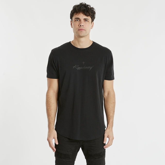 Acacia Dual Curved T-Shirt Jet Black