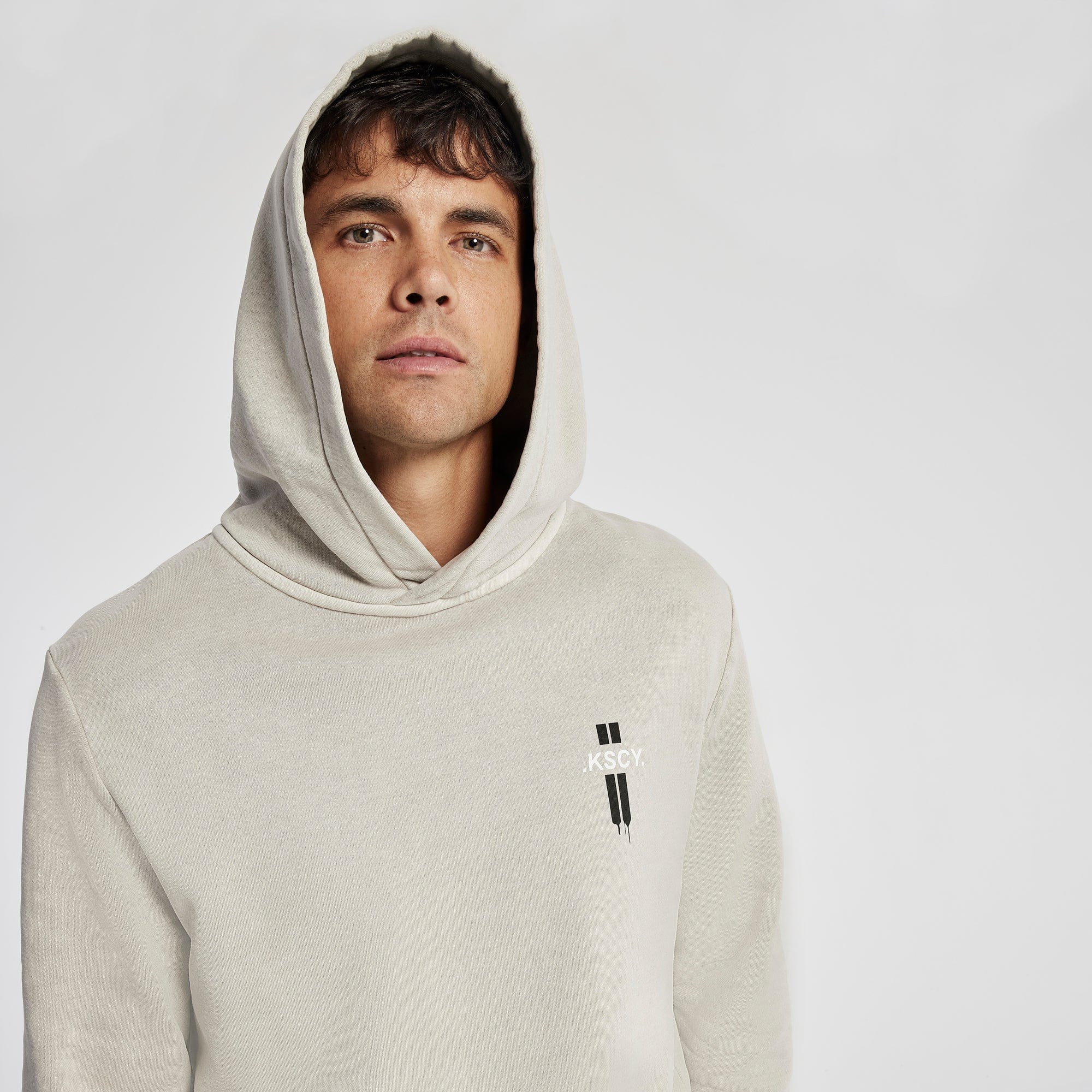 Admit Dual Curved Hoodie Pigment Warm Grey