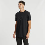 Alleyway Dual Curved T-Shirt Jet Black