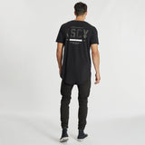 Alleyway Dual Curved T-Shirt Jet Black