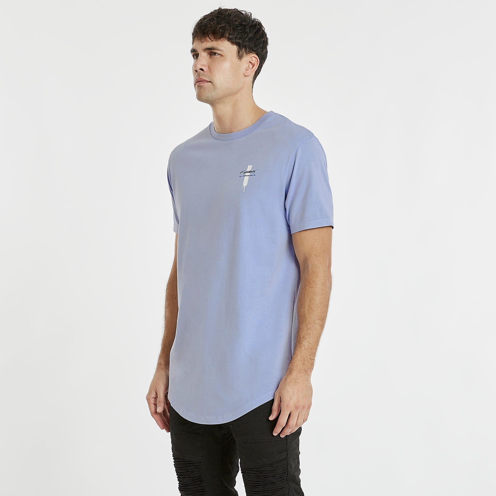 Almena Dual Curved T-Shirt Pigment Purple