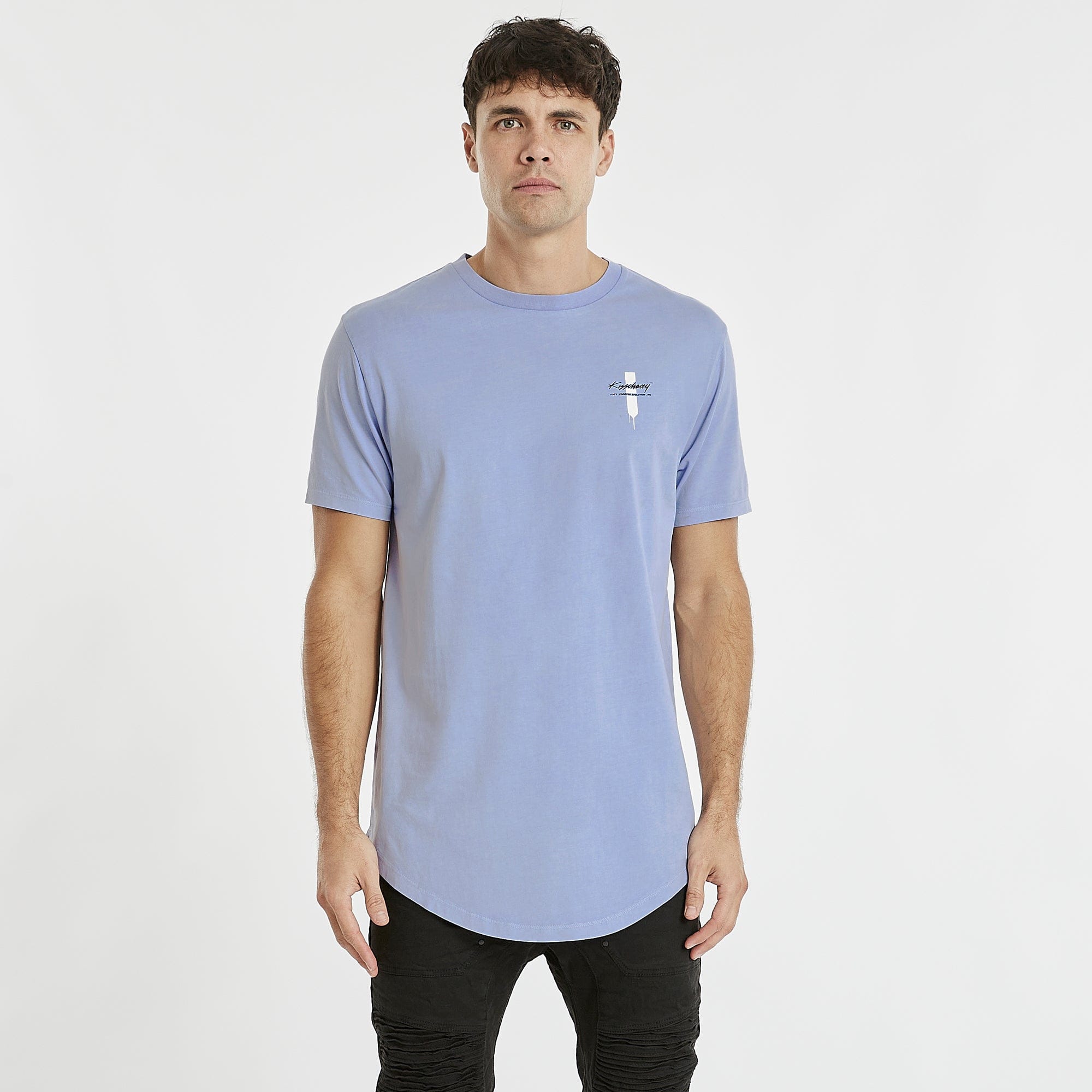 Almena Dual Curved T-Shirt Pigment Purple