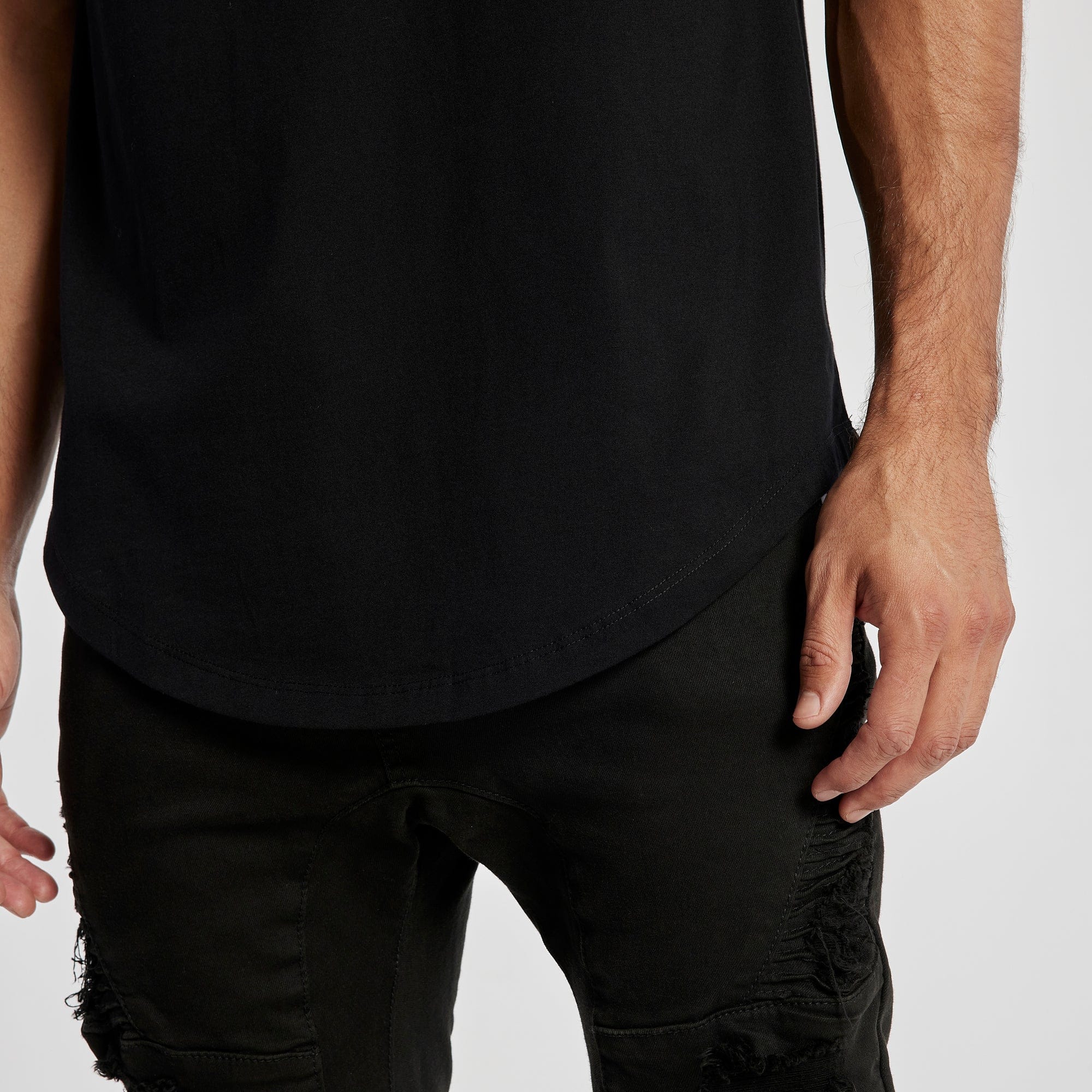 Ambition Dual Curved T-Shirt Jet Black