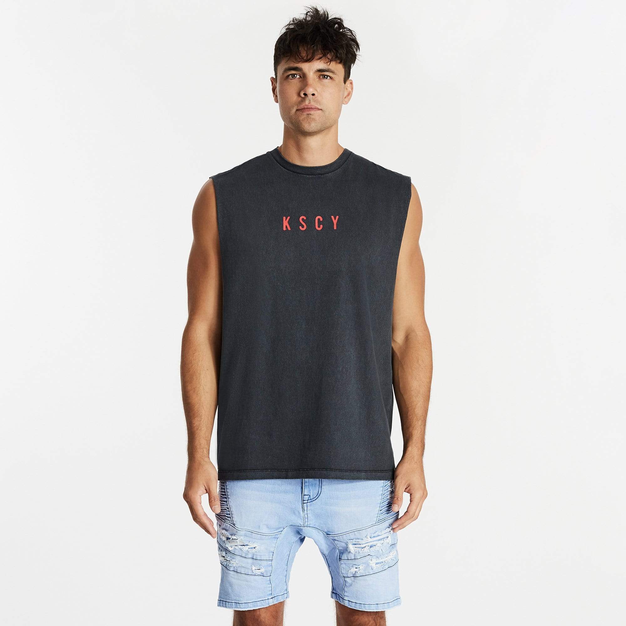 Another Day Standard Muscle Tee Pigment Black