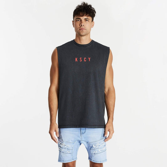 Another Day Standard Muscle Tee Pigment Black