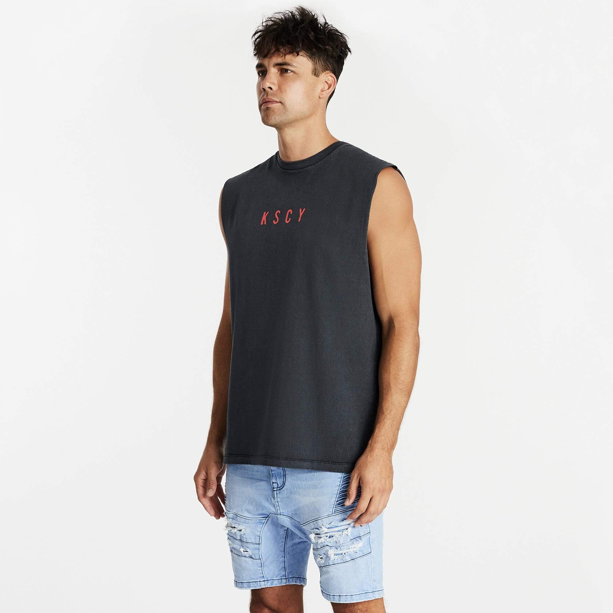 Another Day Standard Muscle Tee Pigment Black