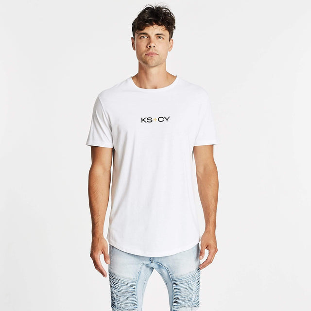 Apache Dual Curved T-Shirt White