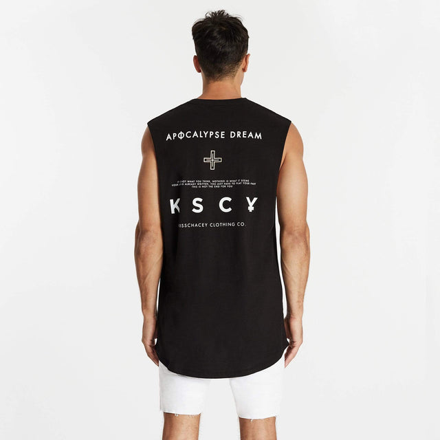 Apocalypse Dual Curved Muscle Tee Jet Black
