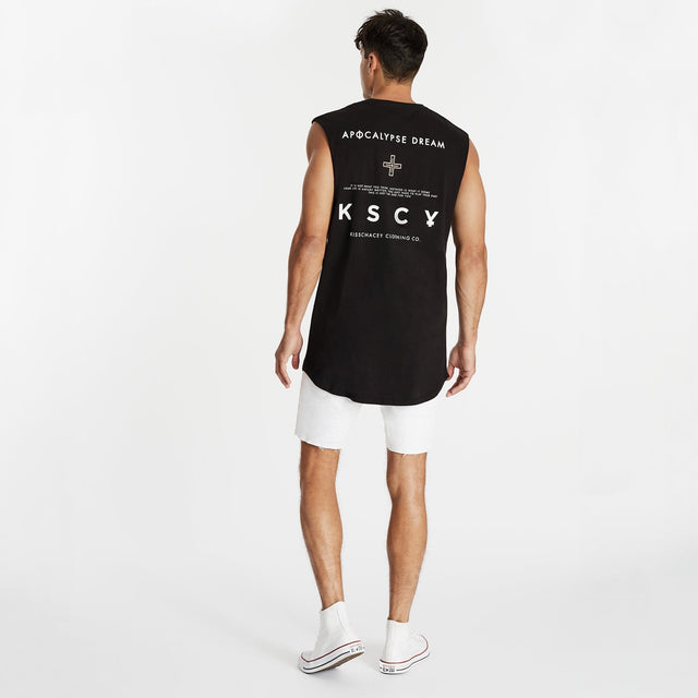 Apocalypse Dual Curved Muscle Tee Jet Black