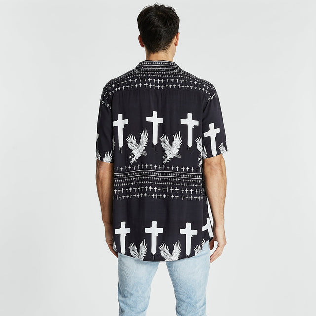 Ashes to Ashes Relaxed Shirt Black Print
