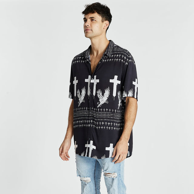 Ashes to Ashes Relaxed Shirt Black Print