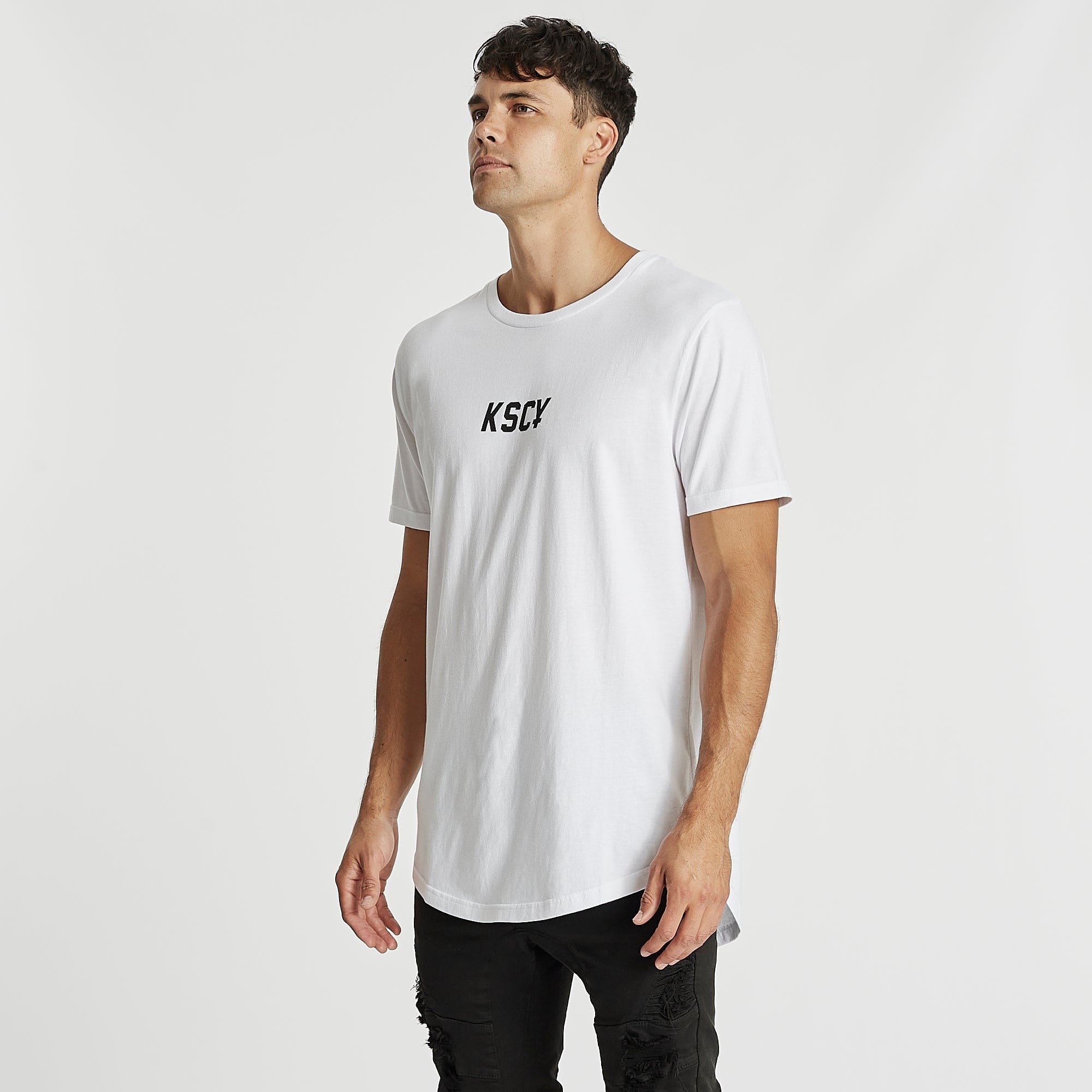 Beating Dual Curved T-Shirt White