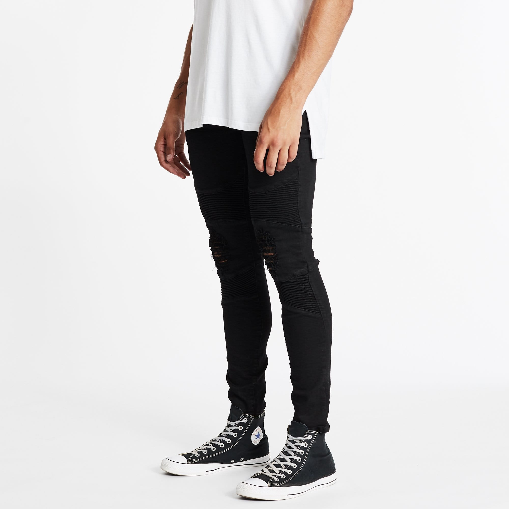 Biker Jeans Jet Black