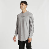 Blind Dual Curved Long Sleeve T-Shirt Pigment Gull