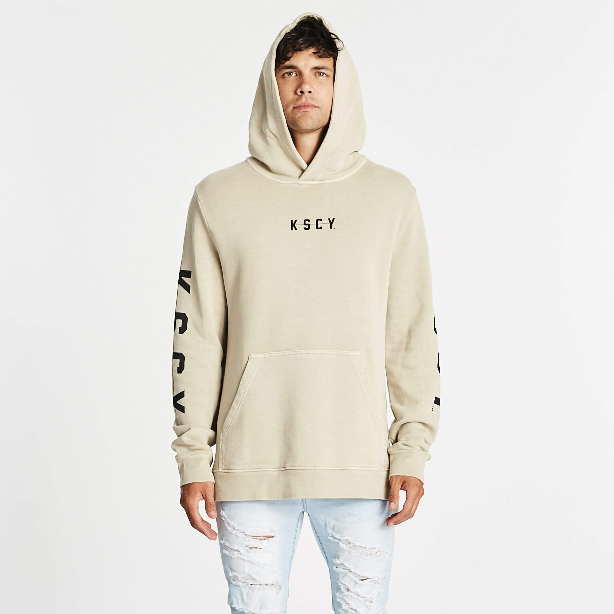 Breakdown Step Hem Hoodie Pigment Sand