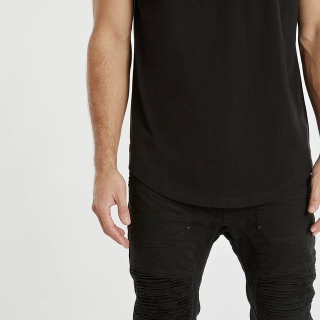 Cabrillo Dual Curved T-Shirt Jet Black