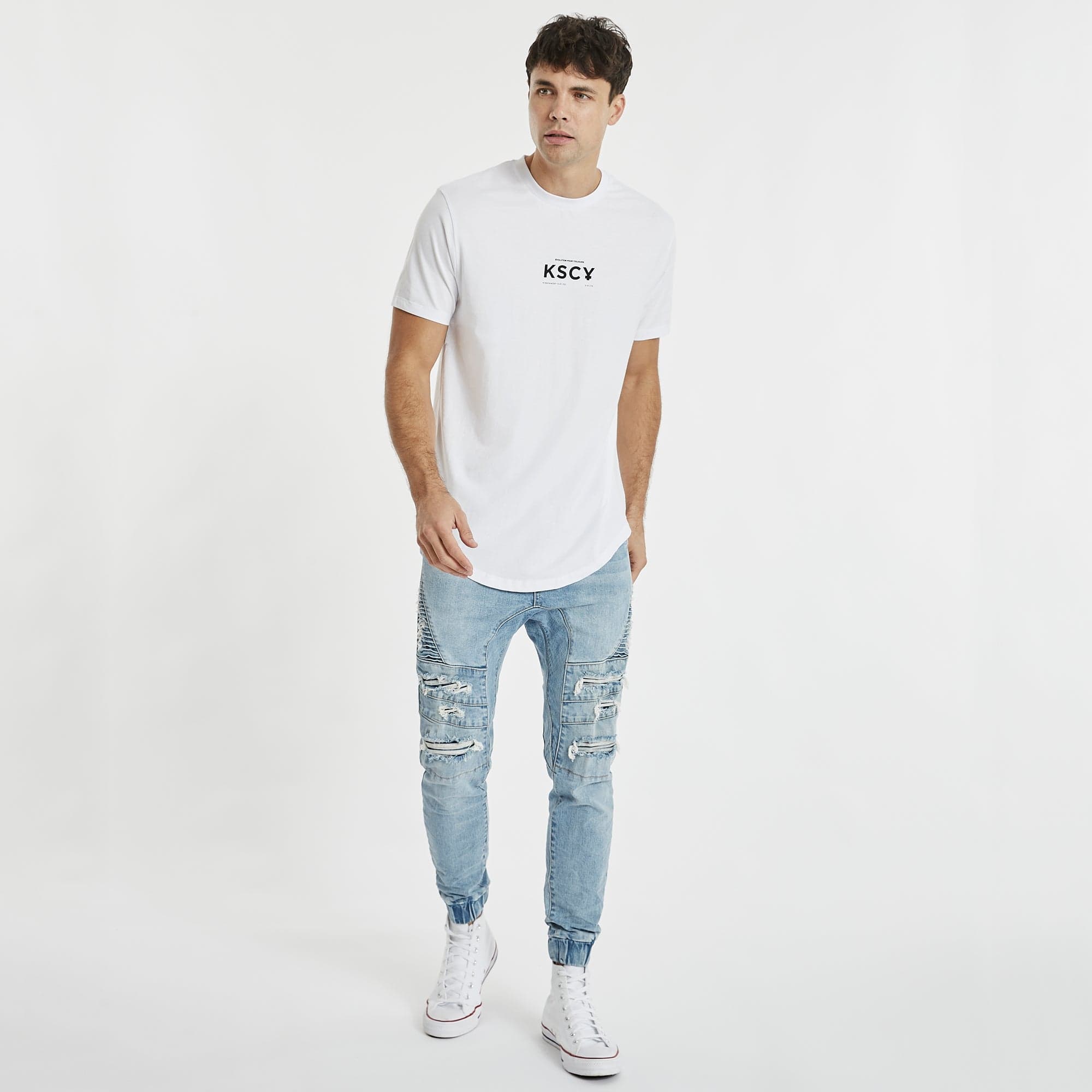 Cabrillo Dual Curved T-Shirt White