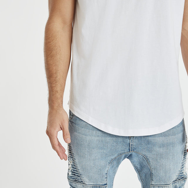 Cambria Dual Curved T-Shirt White