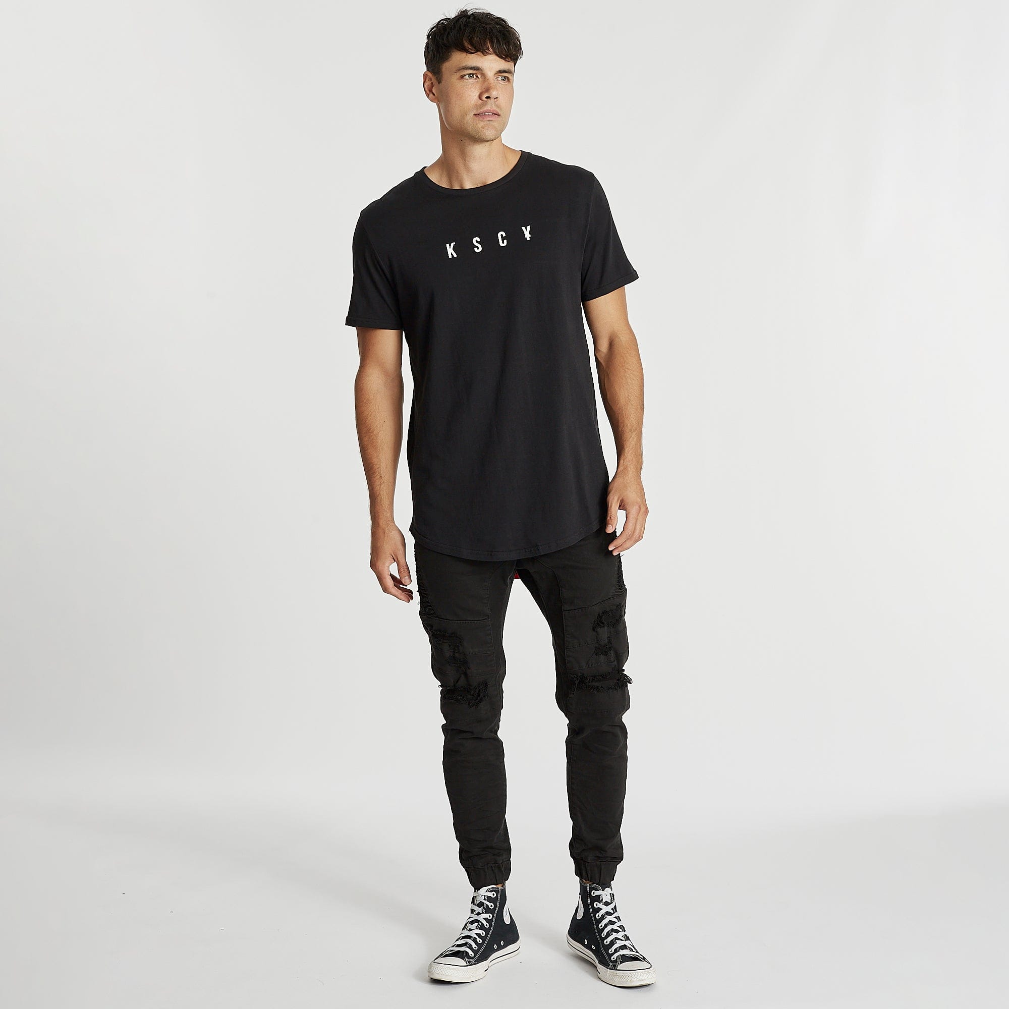 Capacity Dual Curved T-Shirt Jet Black