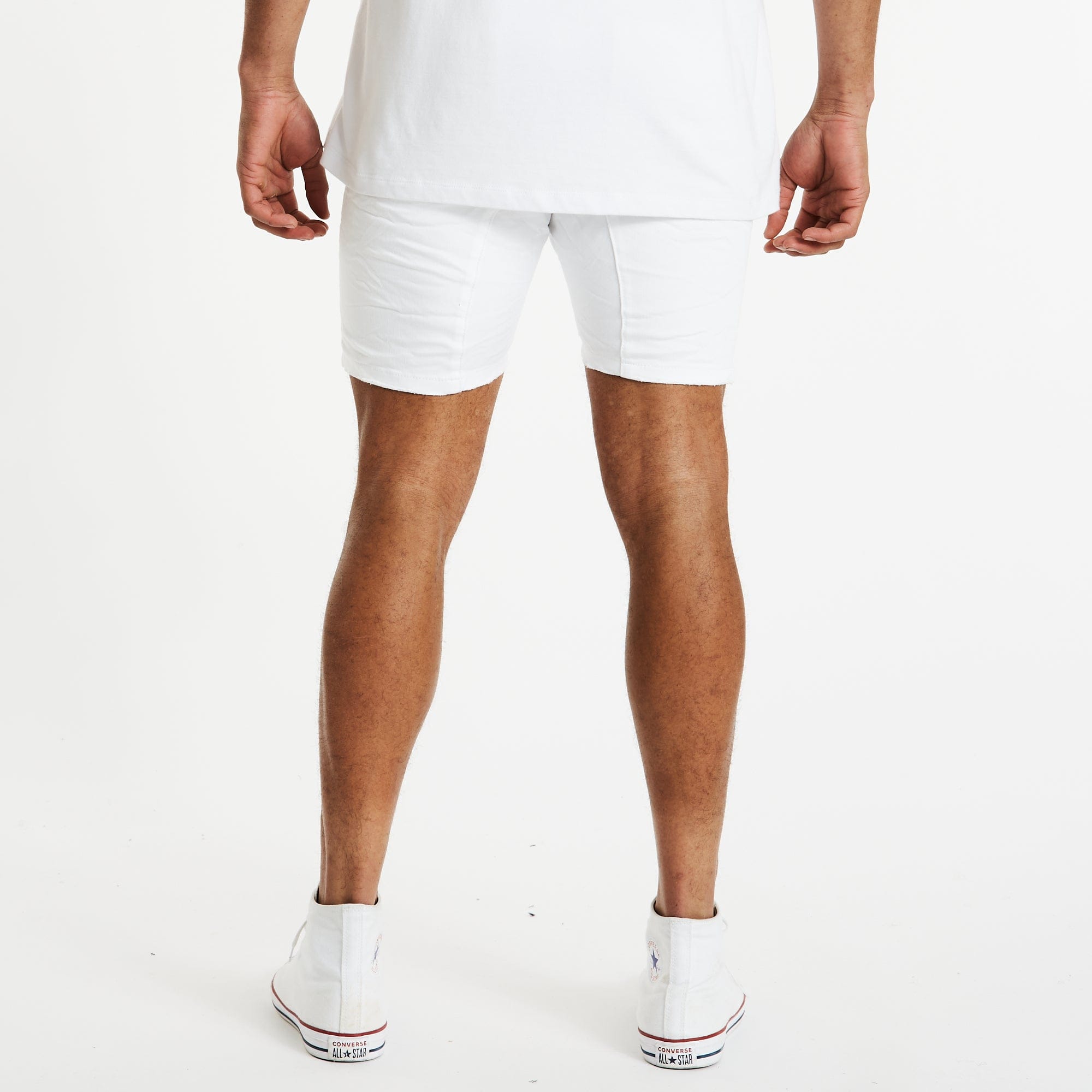 Carter Denim Shorts White
