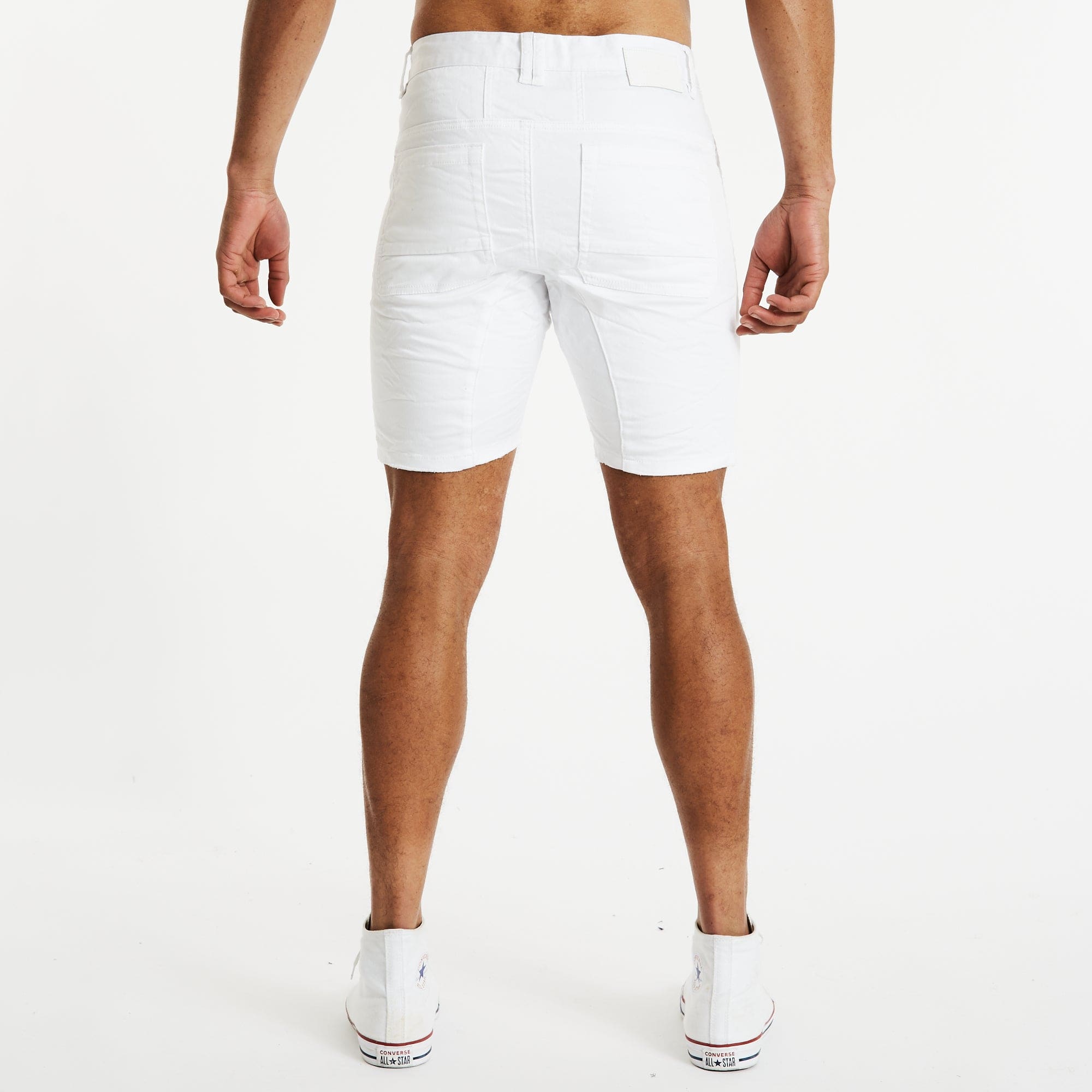Carter Denim Shorts White