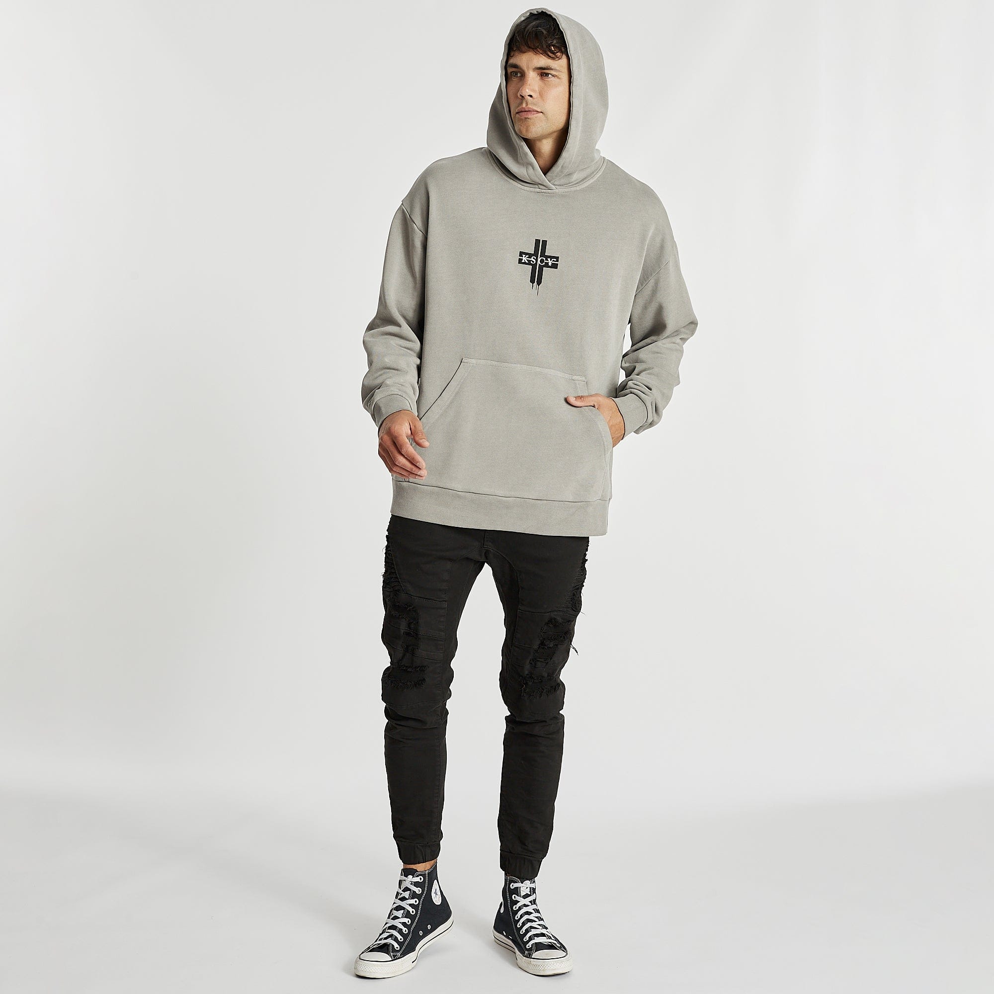 Confess Relaxed Hoodie Pigment Gull