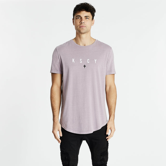 Confronted Dual Curved T-Shirt Pigment Lilac