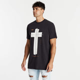 Dazed Step Hem T-Shirt Pigment Black