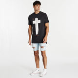 Dazed Step Hem T-Shirt Pigment Black