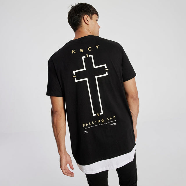 Deficits Relaxed Layered T-Shirt Jet Black