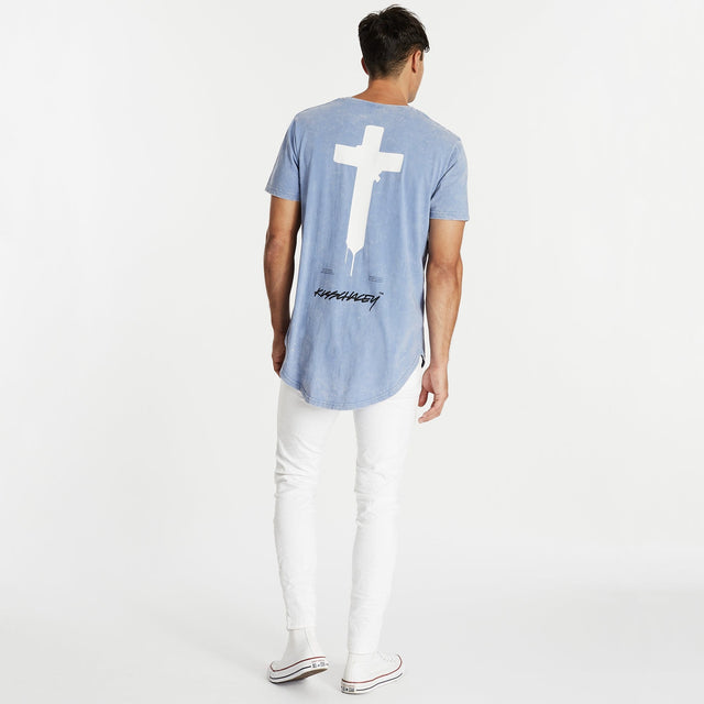 Delusion Dual Curved T-Shirt Acid Colony Blue