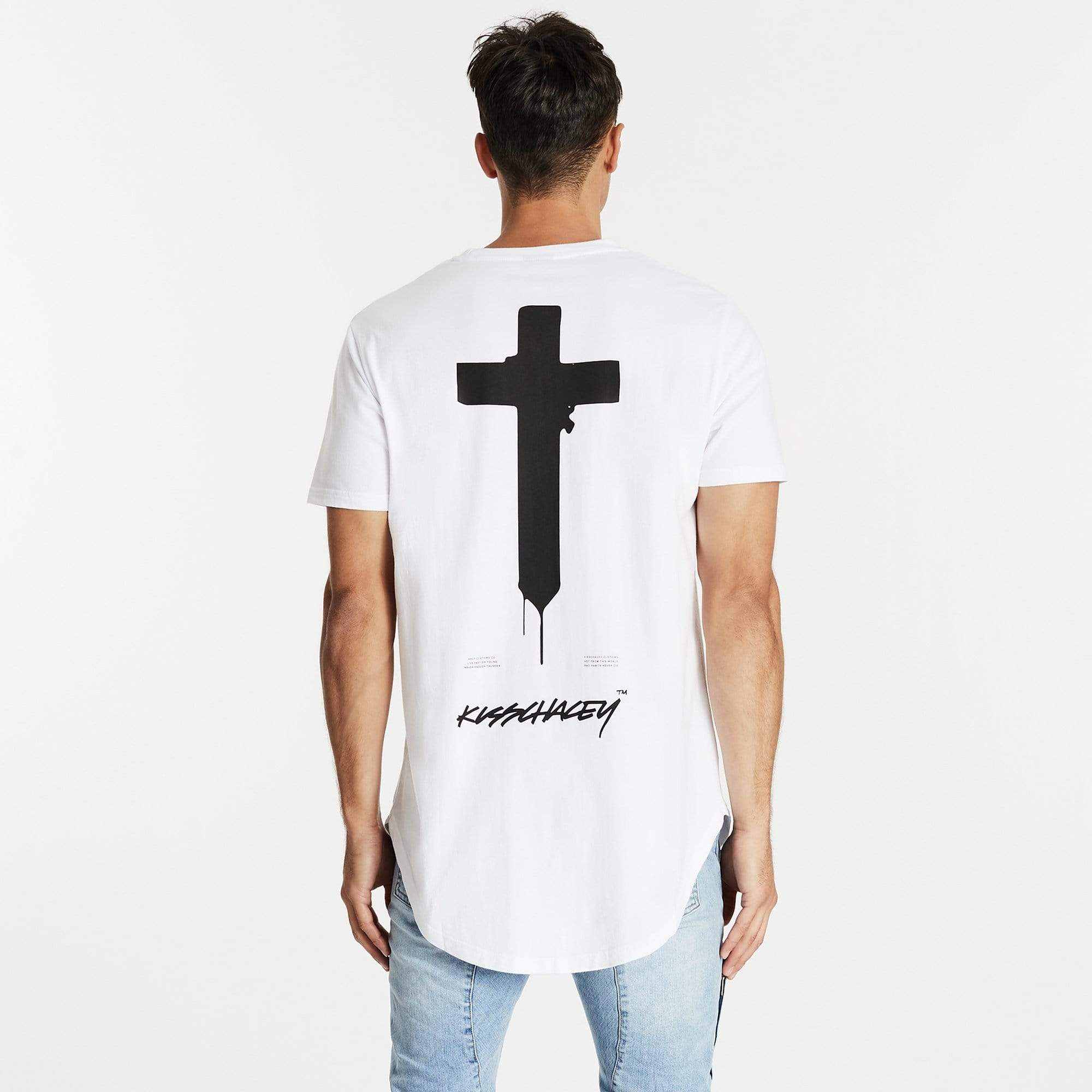 Delusion Dual Curved T-Shirt White
