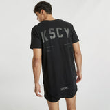 Deny Dual Curved T-Shirt Jet Black