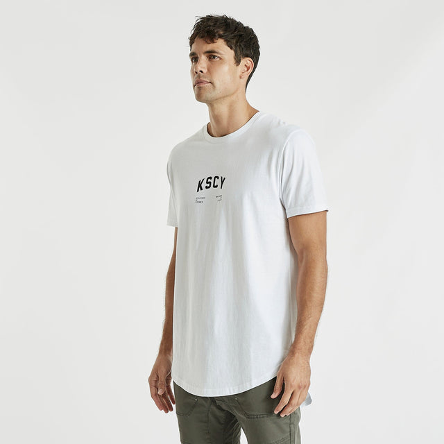 Deny Dual Curved T-Shirt White