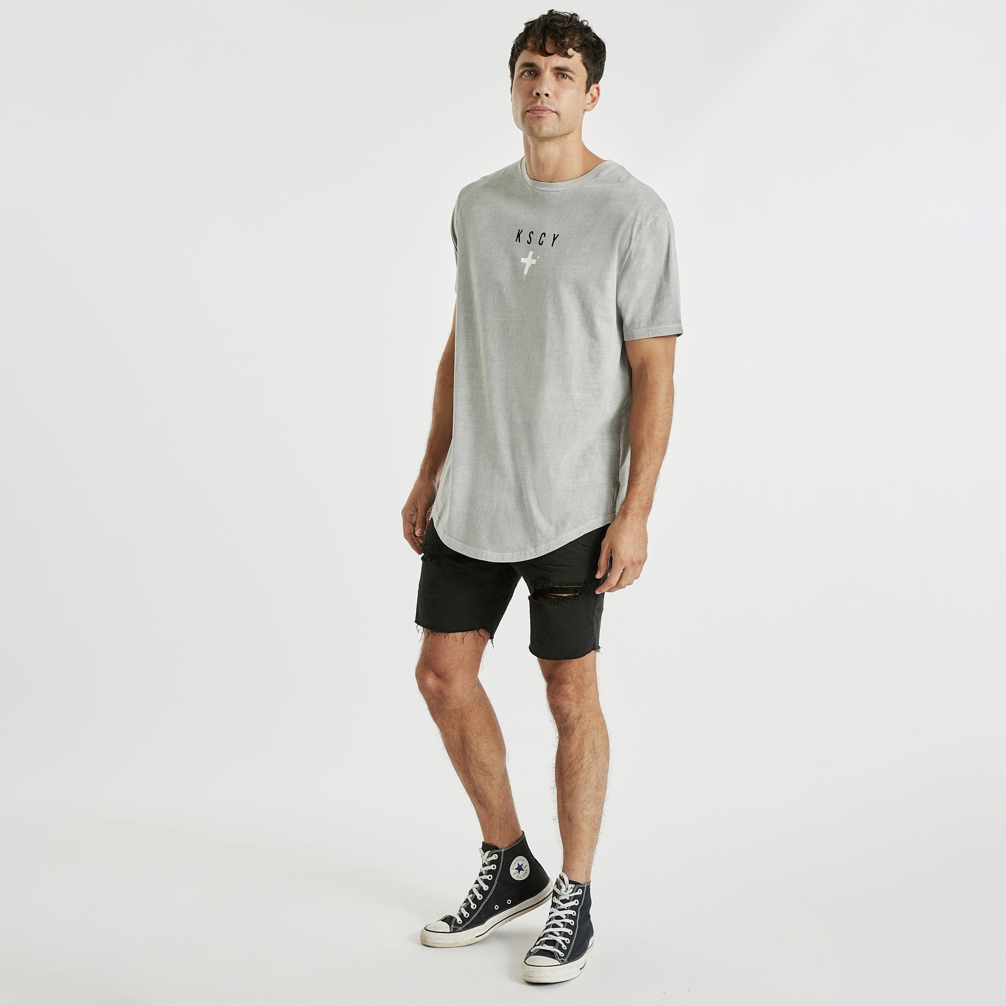 Desperation Dual Curved T-Shirt Pigment Gull