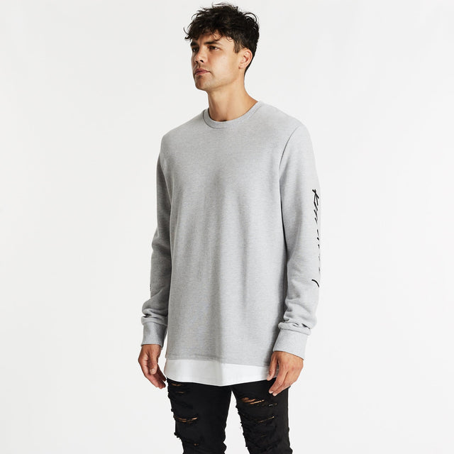 Die Young Layered Jumper Grey Marle