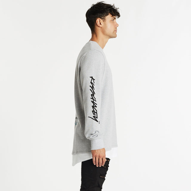 Die Young Layered Jumper Grey Marle
