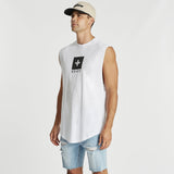 Disillusion Dual Curved Muscle Tee White