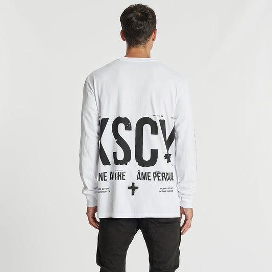 Distance Relaxed Long Sleeve T-Shirt White