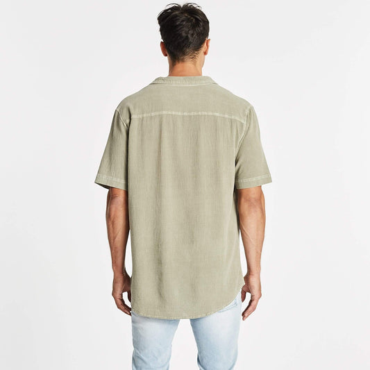 Downtown Relaxed Short Sleeve Shirt Pigment Khaki