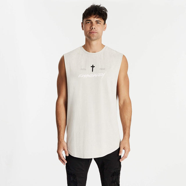 Drainer Dual Curved Muscle Tee Acid Rock