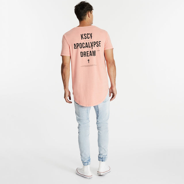 Dreamer Dual Curved T-Shirt Pigment Coral Haze