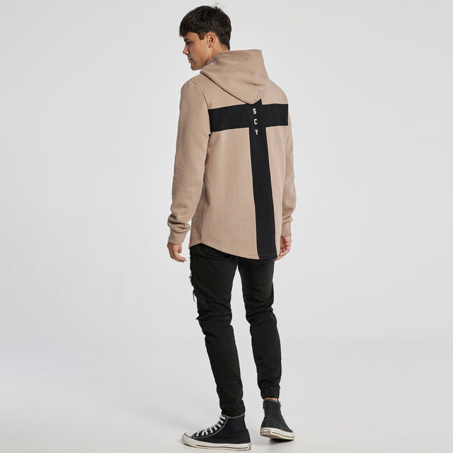 Dysfunction Dual Curved Hoodie Warm Taupe